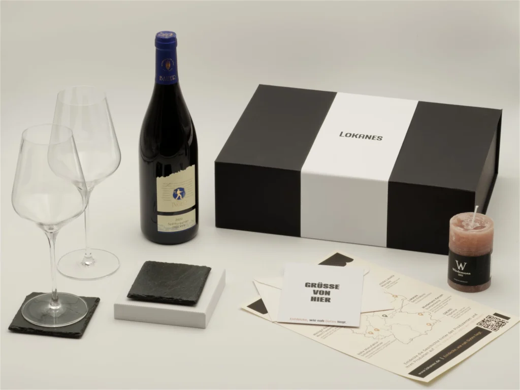 Spätburgunder-Geschenkset für zwei – Zeit zu zweit