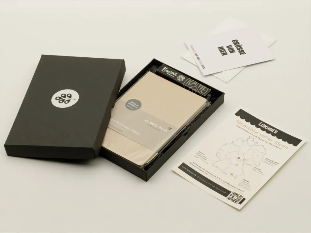 Geschenkset mit Notizbuch & Kugelschreiber – Momente voller Ideen